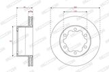 BRAKE DISC REAR 303MM THICKNESS 28MM HEIGHT 98MM